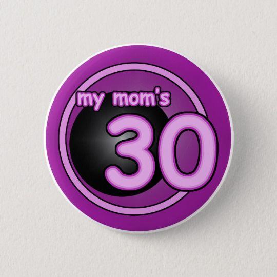 Pink Swirl Logo - My Mum's 30 pink swirl 6 Cm Round Badge | Zazzle.co.uk
