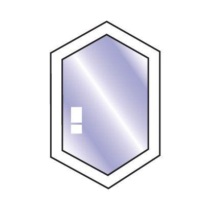 Elongated Hexagon Logo - Hexagon architectural shape elongated