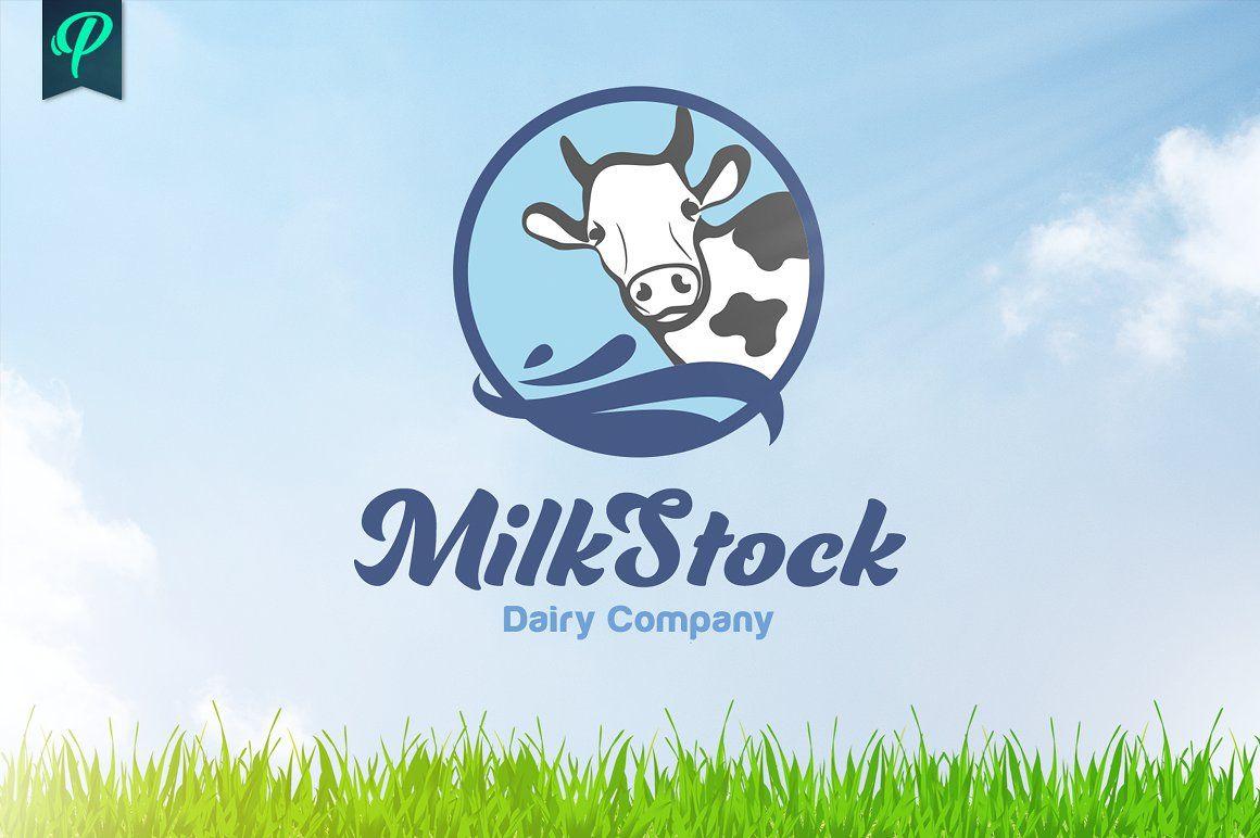 High Resolution Company Logo - MilkStock - Dairy Company Logo ~ Logo Templates ~ Creative Market