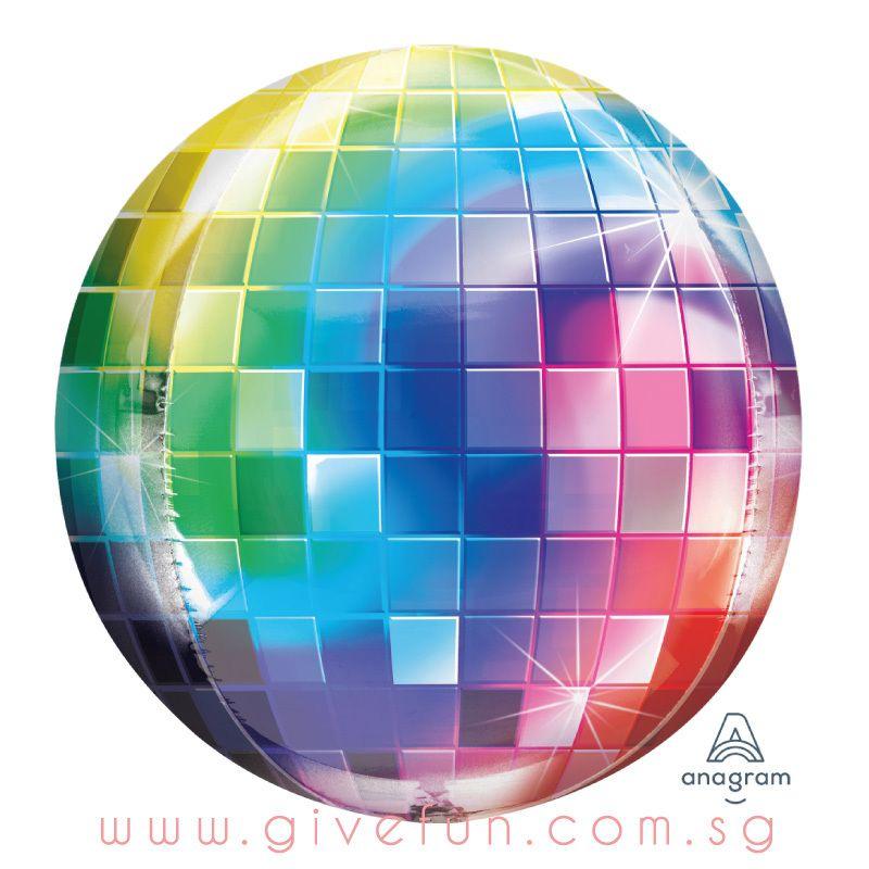 Sphere- Shaped Logo - Party] Disco Ball Sphere Shaped Balloon (16inch) - Give Fun