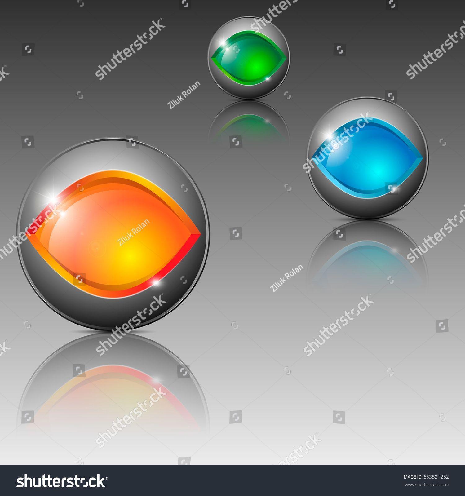 Sphere- Shaped Logo - Sphere shaped different colored emblemsD