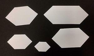 Elongated Hexagon Logo - 2X English Paper Piecing Elongated Hexagon 100 Pack Sizes: 1 2