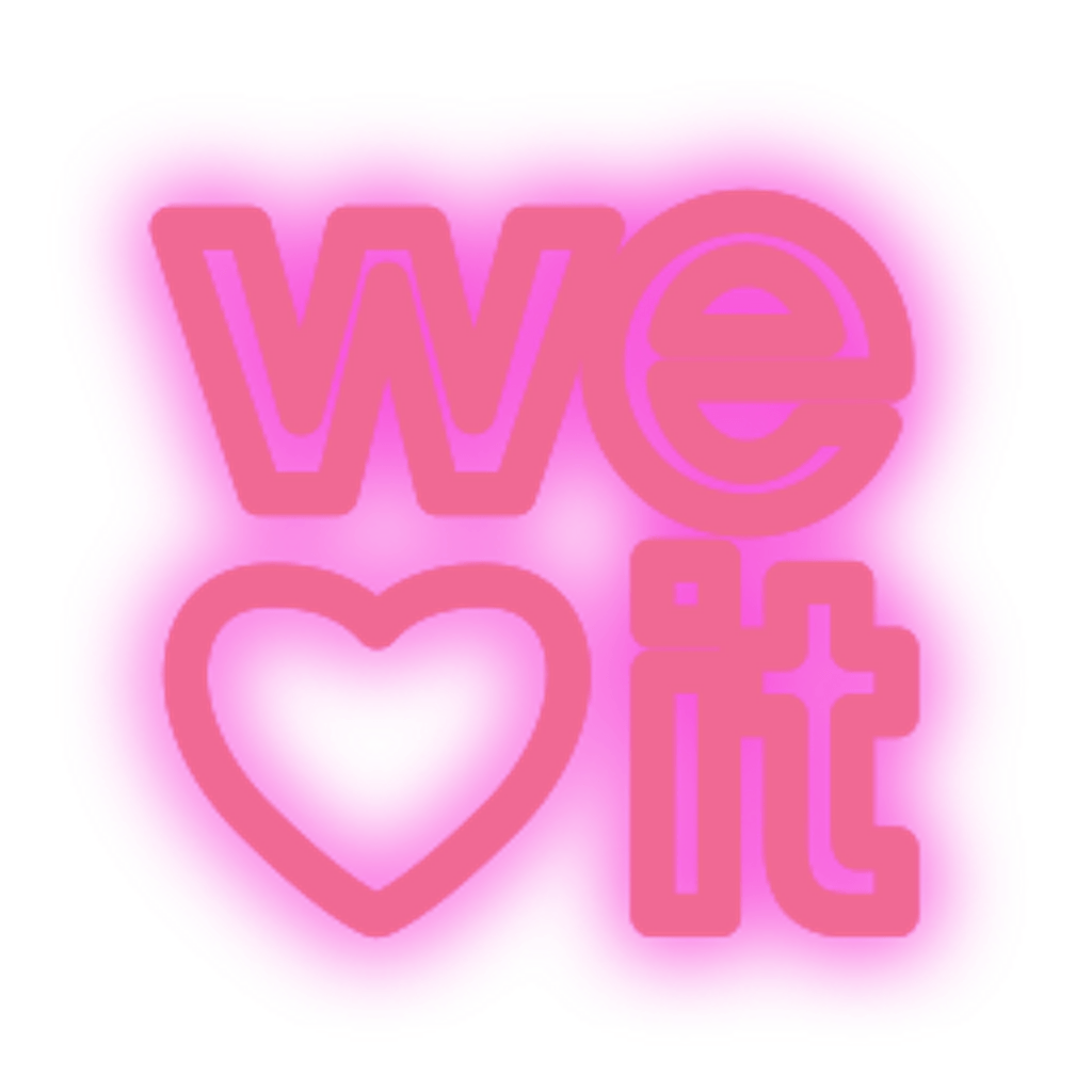Weheartit Logo - weheartit logo neon light pink freetoedit...