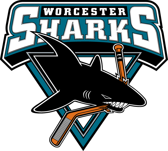 Sharks Sports Logo - Worcester Sharks Primary Logo - American Hockey League (AHL) - Chris ...