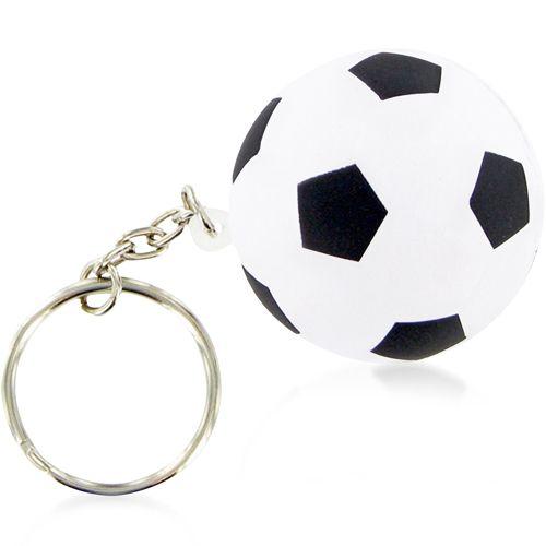 Sphere- Shaped Logo - Stress Balls : Promotional Football Shaped Stress Ball Keychain