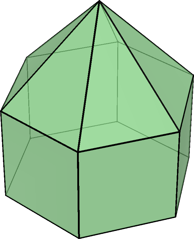 Elongated Hexagon Logo - elongated hexagonal pyramid