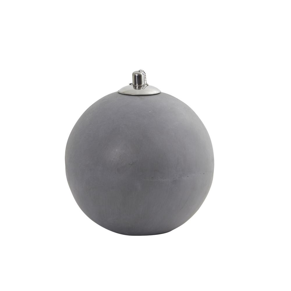 Sphere- Shaped Logo - Nearly Natural Fiber Clay Outdoor Sphere Shaped Oil Lamp-4250 - The ...