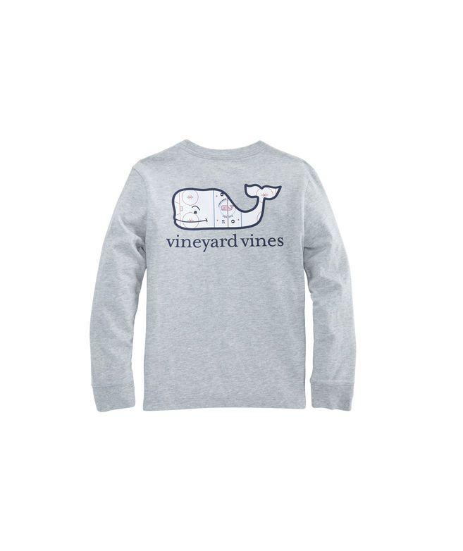 Vineyard Vines Hockey Logo - Shop Boys Long Sleeve Hockey Rinks Whale Pocket T Shirt At Vineyard