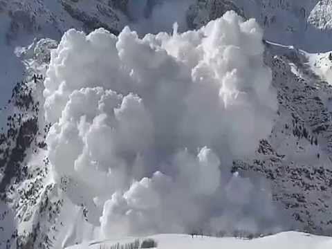 Snow Avalanche Logo - Snow Storm : Huge big Avalanche !! - YouTube