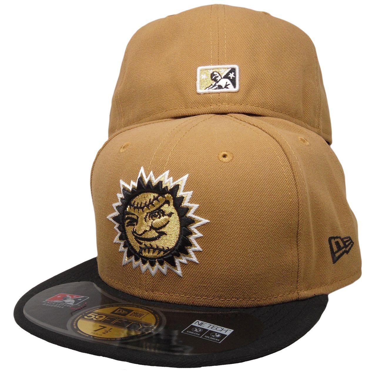 Wheat Black and Gold Logo - Jacksonville Suns New Era MiLB 59Fifty Fitted - Wheat, Black, Gold ...