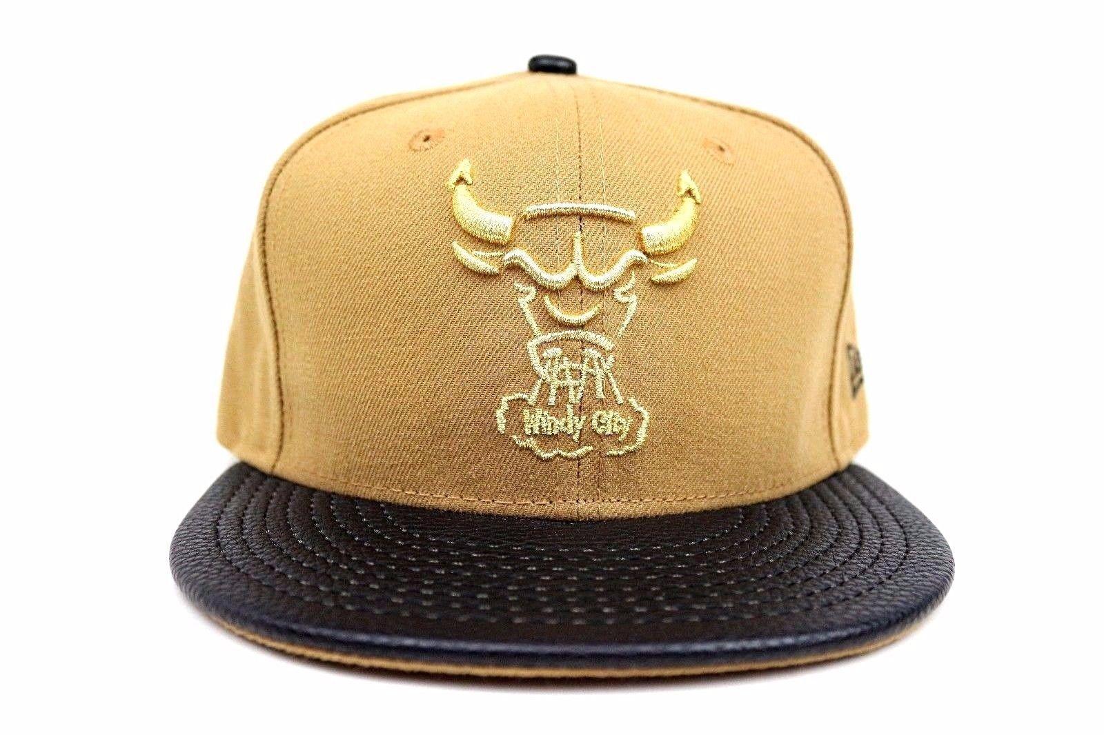 Wheat Black and Gold Logo - Chicago Bulls Trace Wheat Black Faux Era Pebble Gold NBA New Era