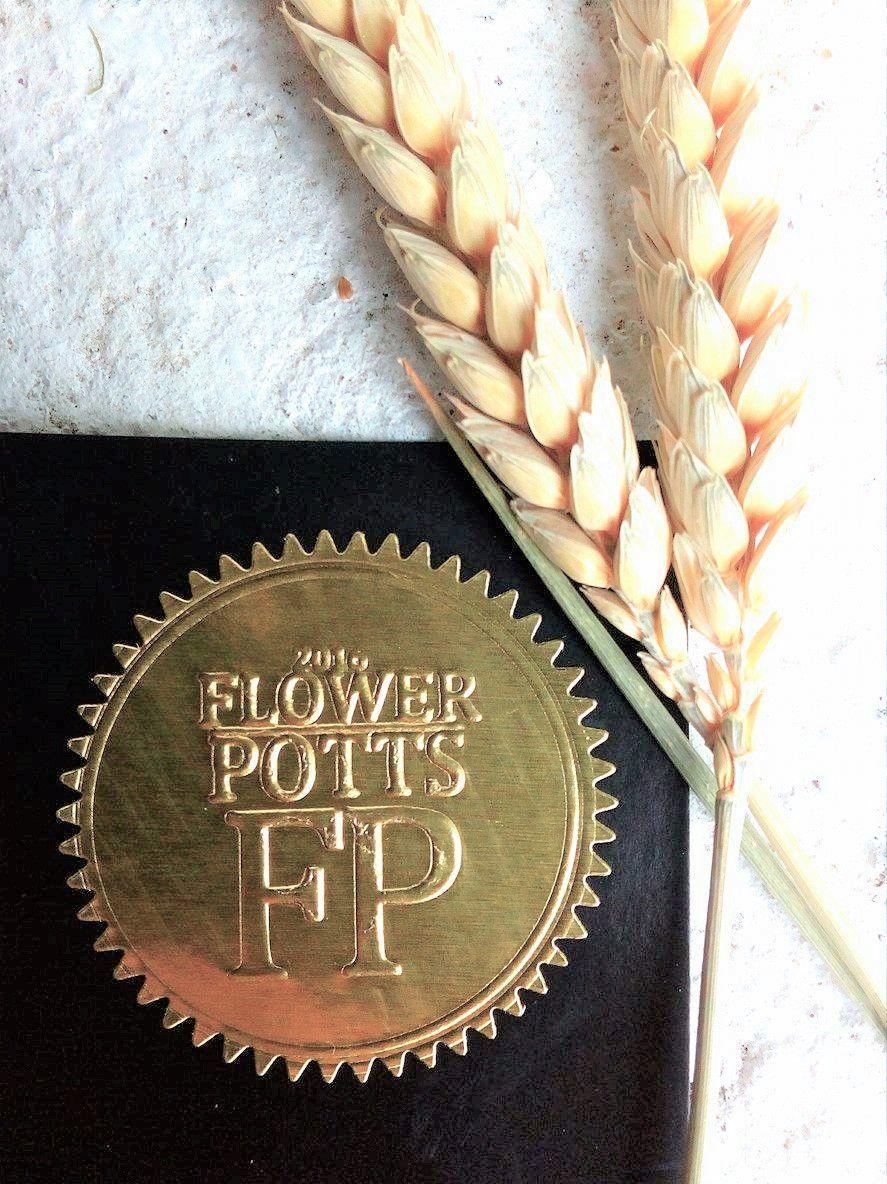 Wheat Black and Gold Logo - flowerpotts logo gold black wheat. Flower Potts