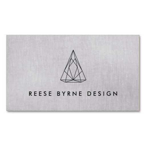 Gray Triangle Logo - Geometric 3D Triangle Logo Chic Modern Designer Business Card