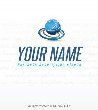 Globe Business Logo - 3D Globe business logo. Logo Template made logo design