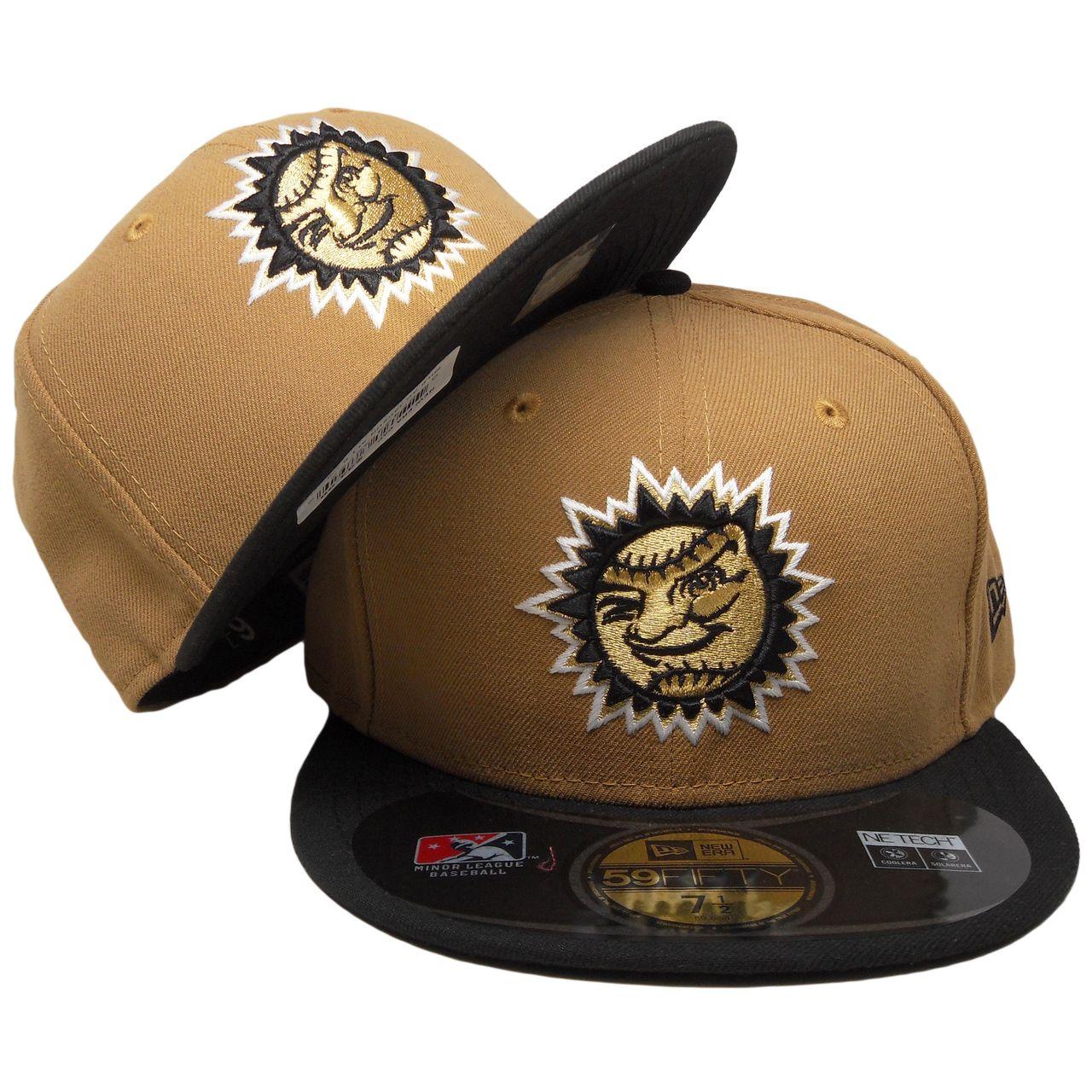 Wheat Black and Gold Logo - Jacksonville Suns New Era MiLB 59Fifty Fitted - Wheat, Black, Gold ...