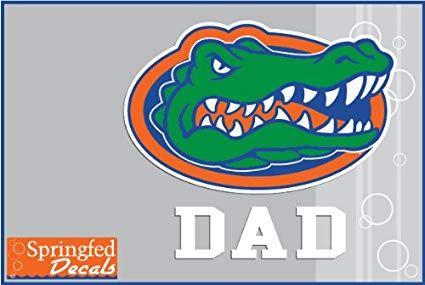 UF Gator Logo - Amazon.com: Florida Gators DAD w/ GATOR HEAD LOGO #2 Vinyl Decal Car ...