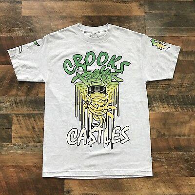 New Crooks and Castles Logo - CROOKS AND CASTLES Black White Cocaine & Caviar Coca T Shirt Tee