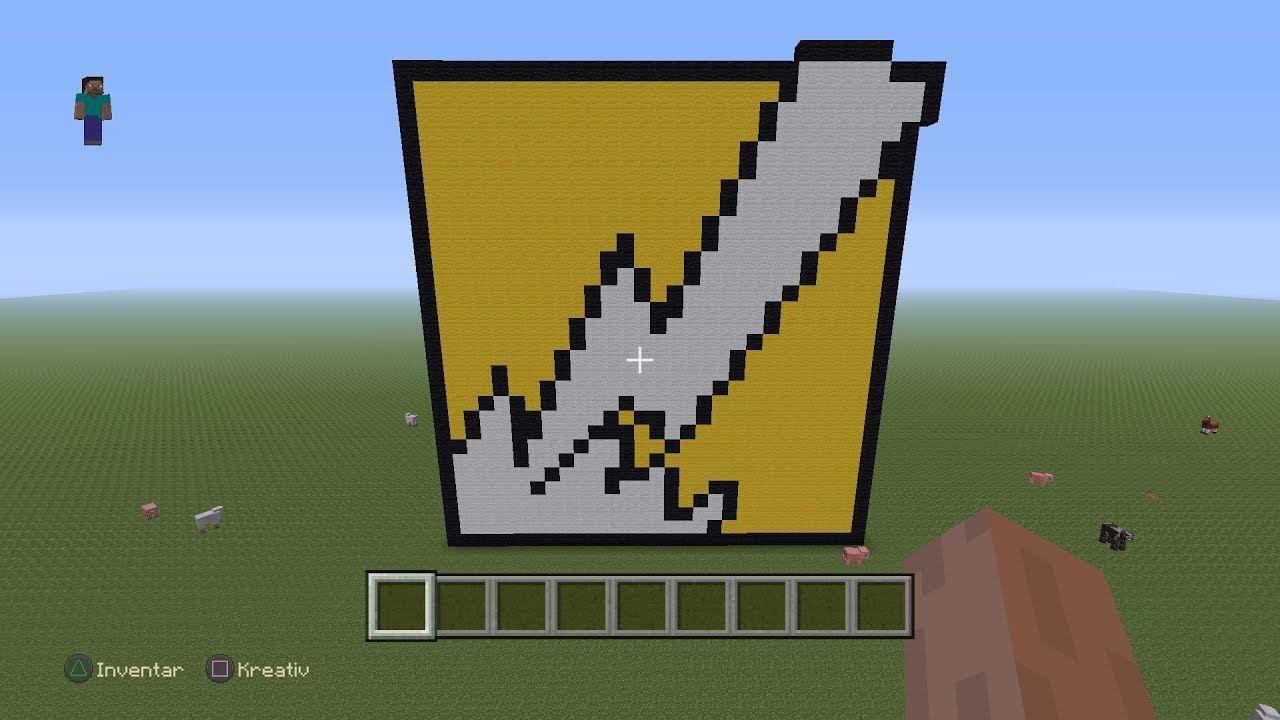RAINBOW Minecraft Logo - How to build Rainbow Six Siege Bandit Logo in Minecraft