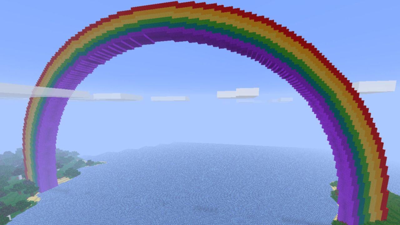 RAINBOW Minecraft Logo - Minecraft PE How to make a rainbow