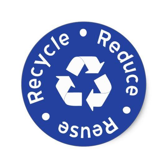 Blue Recycling Logo - Blue Recycling Symbol Sticker | Zazzle.co.uk