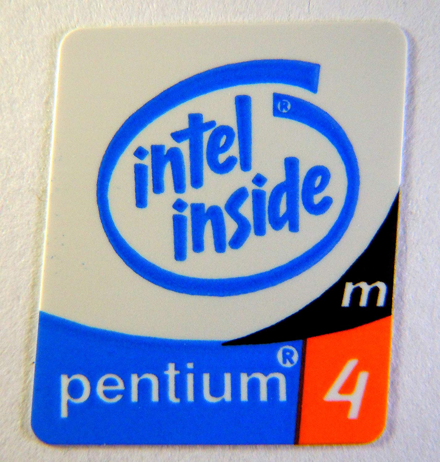 Intel Inside Pentium 4 Logo - Original Intel Inside Pentium 4M Sticker 15 x 18mm 76