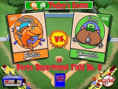 Wombats Sports Logo - Backyard Baseball (PC) Gameplay - (Game #3: Fishes @ Wombats) - YouTube