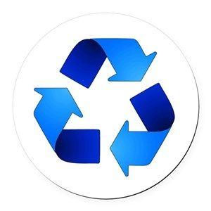 Blue Recycling Logo - Recycle Symbol Car Magnets