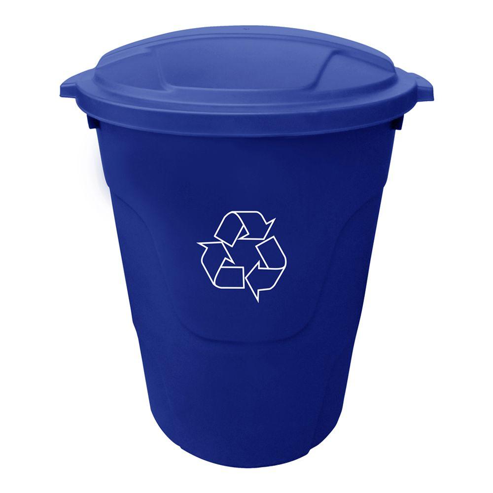 Blue Recycling Logo - Otto Environmental Systems 32 Gal. Blue Recycling Container with Lid ...