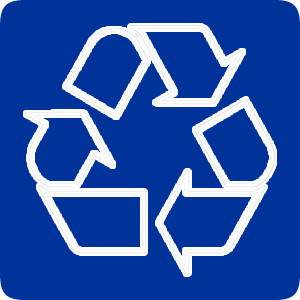 Blue Recycling Logo - Free computer disposal, free data destruction services & free recycling