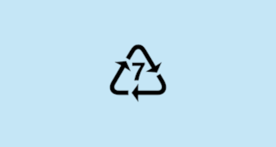 Blue Recycling Logo - ♹ Recycling Symbol for Type-7 Plastics Emoji