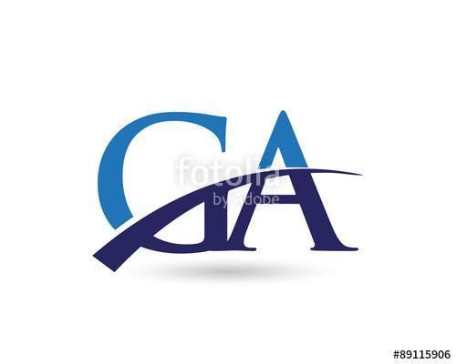 GA Logo - GA Logo Letter Swoosh