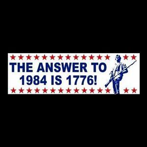 Gun Answer Logo - THE ANSWER TO 1984 IS 1776!