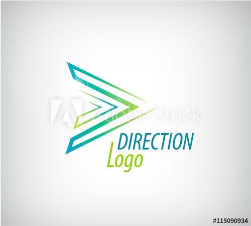 Green Arrow Company Logo - Vector line green arrow logo, direction icon, company identity - Buy ...