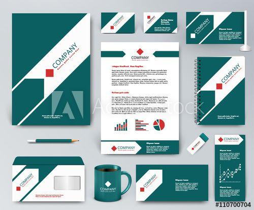 Green Arrow Company Logo - Professional universal branding design kit. White tape on green ...