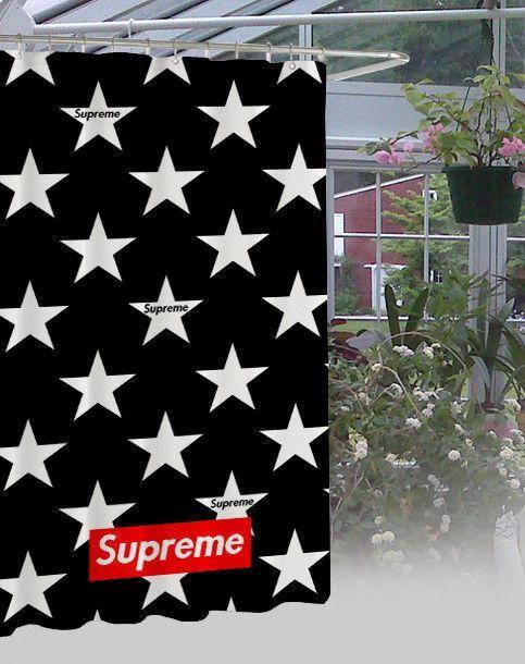 Supreme Stars Logo - New Supreme Stars Logo Waterproof High Quality Shower Curtain 60 x