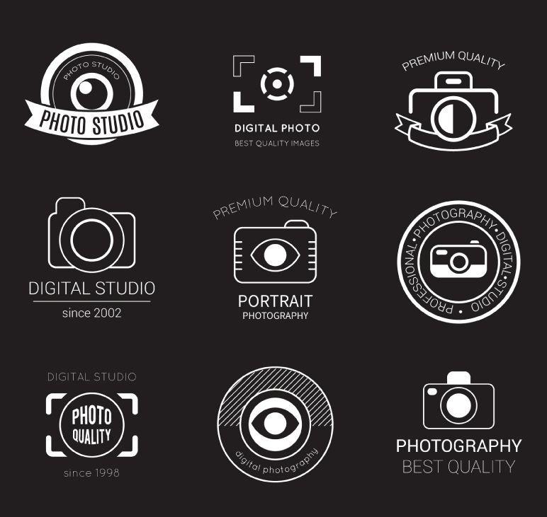 Photography Studio Logo - 9 photography studio logo design vector material … | Photography ...