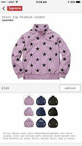 Supreme Stars Logo - Supreme Stars Zip Stadium Jacket Lavender XL X-large BOGO BOX LOGO ...