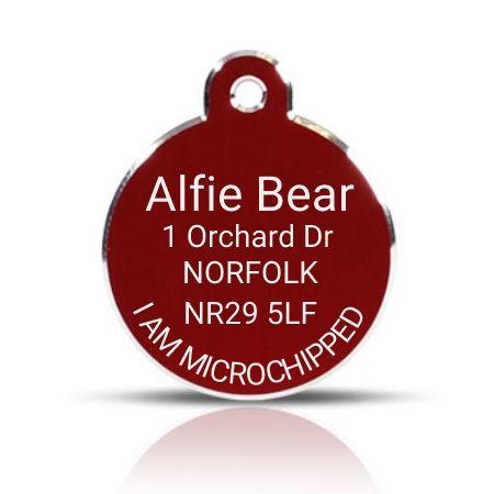 Red with Silver Line Logo - Silver Line Pet Id Tag - Red Disc Small [slpt-0018] - £6.49 : Pet ID ...