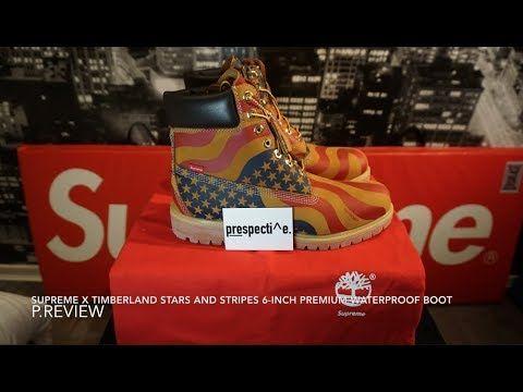 Supreme Stars Logo - Timberland x Supreme Stars & Stripes Waterproof Boots - YouTube