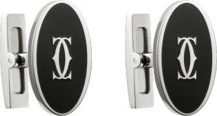 High C Logo - CRT1220333 - Double C logo decor cufflinks - Sterling silver ...