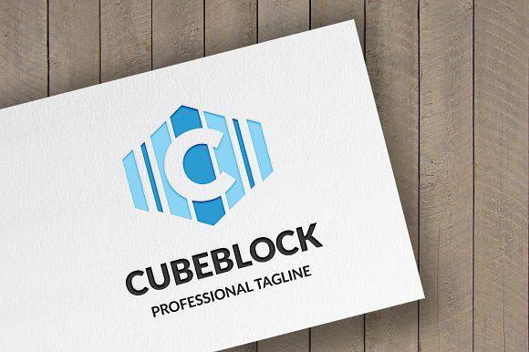 High C Logo - Cube Block (Letter C) Logo Logo Templates Creative Market