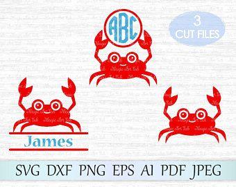 Crab Clip Art Logo - Crab silhouette | Etsy