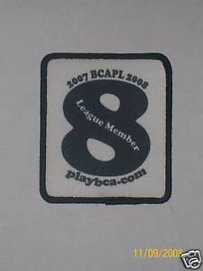 BCA Pool Logo - BCA 2007 2008 LEAGUE MEMBERSHIP PATCH PATCHES POOL LEAGUE