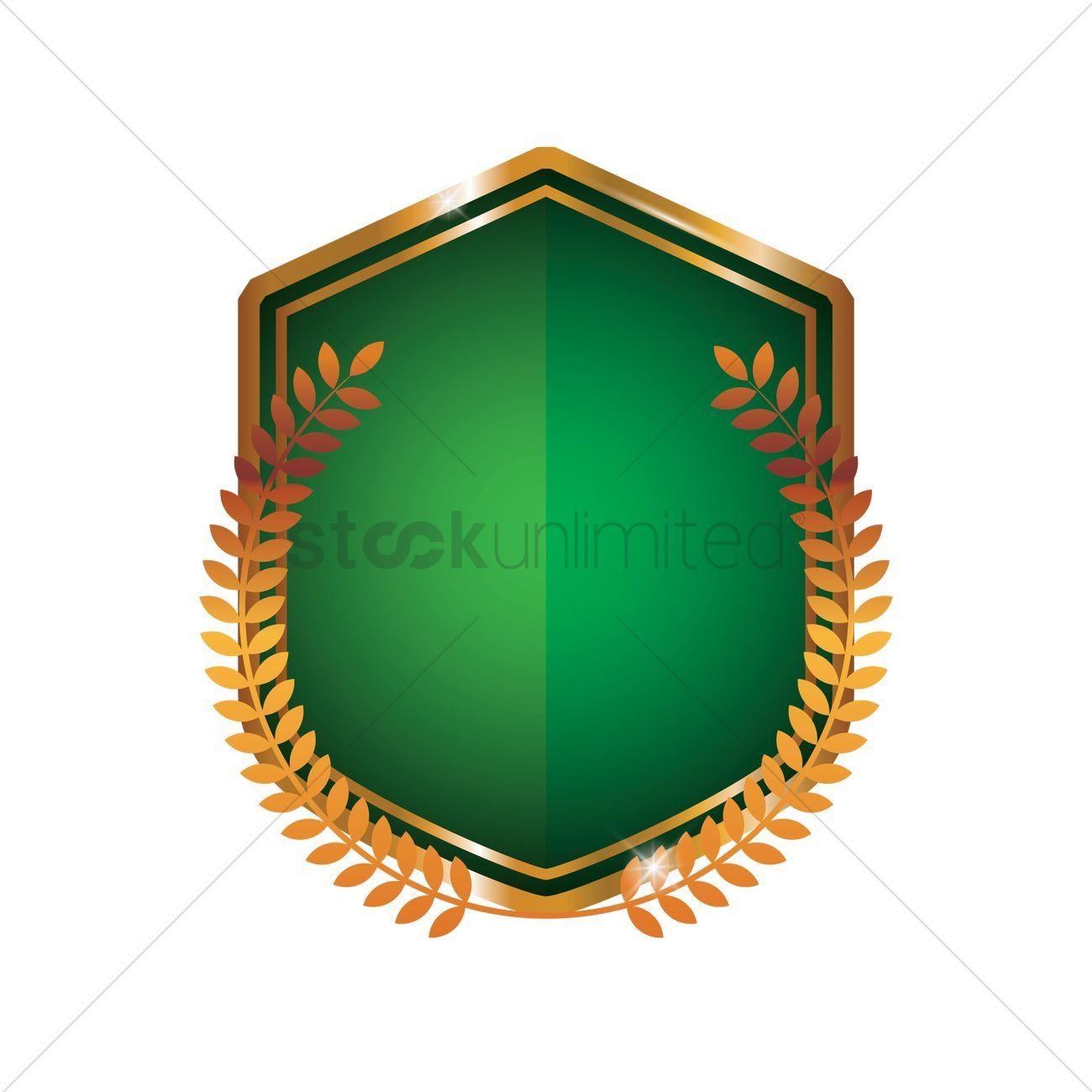 Green and Red Shield Logo - Green shield emblem Vector Image