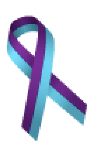 Purple and Blue Logo - purple- and blue-striped ribbon