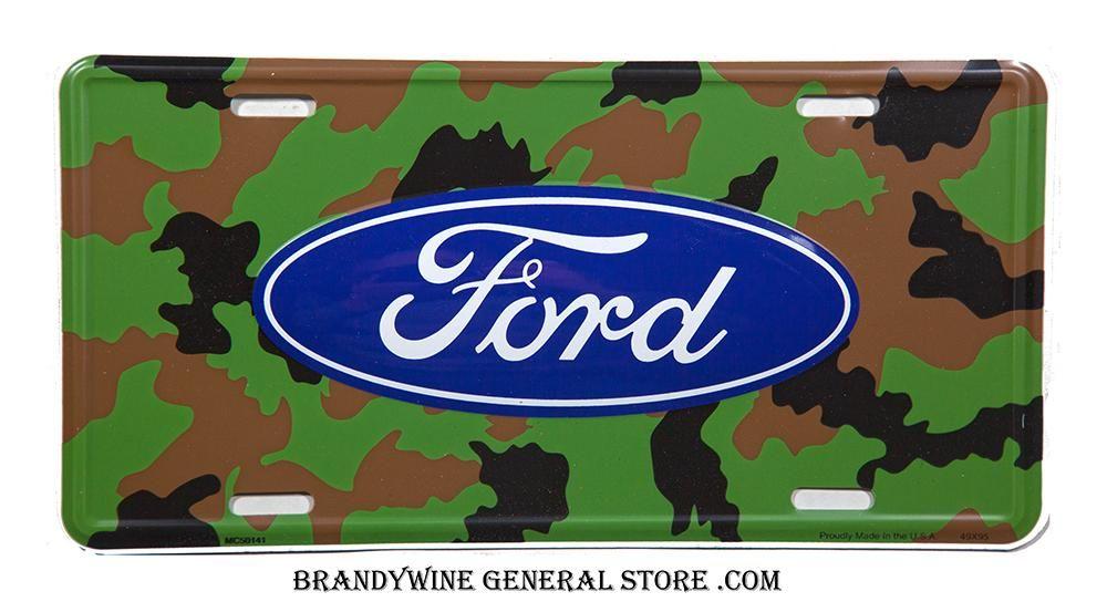 Camo Ford Logo - Ford Camo Novelty License Plate. Brandywine General Store