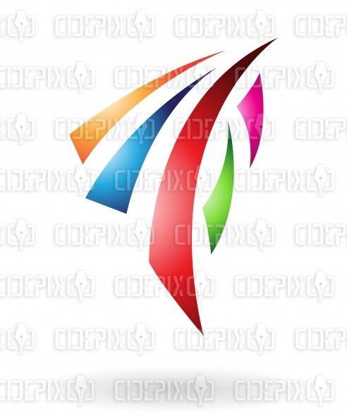 Green and Red Shield Logo - abstract blue, green, red, orange and purple shield logo icon