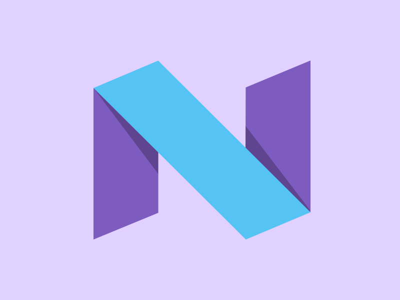 Purple and Blue Logo - Android N Logo