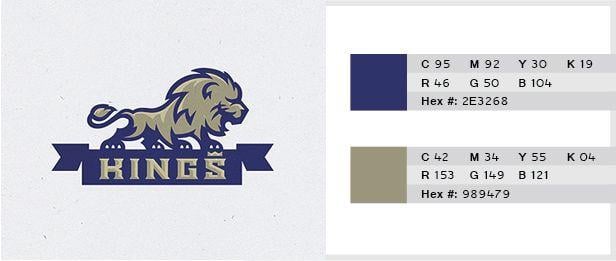 Dark Blue Cougar Logo - Best 2 Color Combinations For Logo Design with Free Swatches