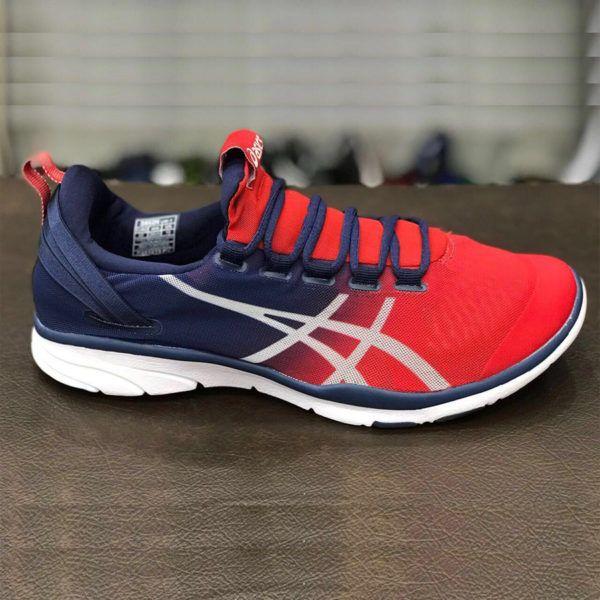 Red and Blue Shoes Logo - Asics Men's Red Blue Running Shoes – BoomsKart